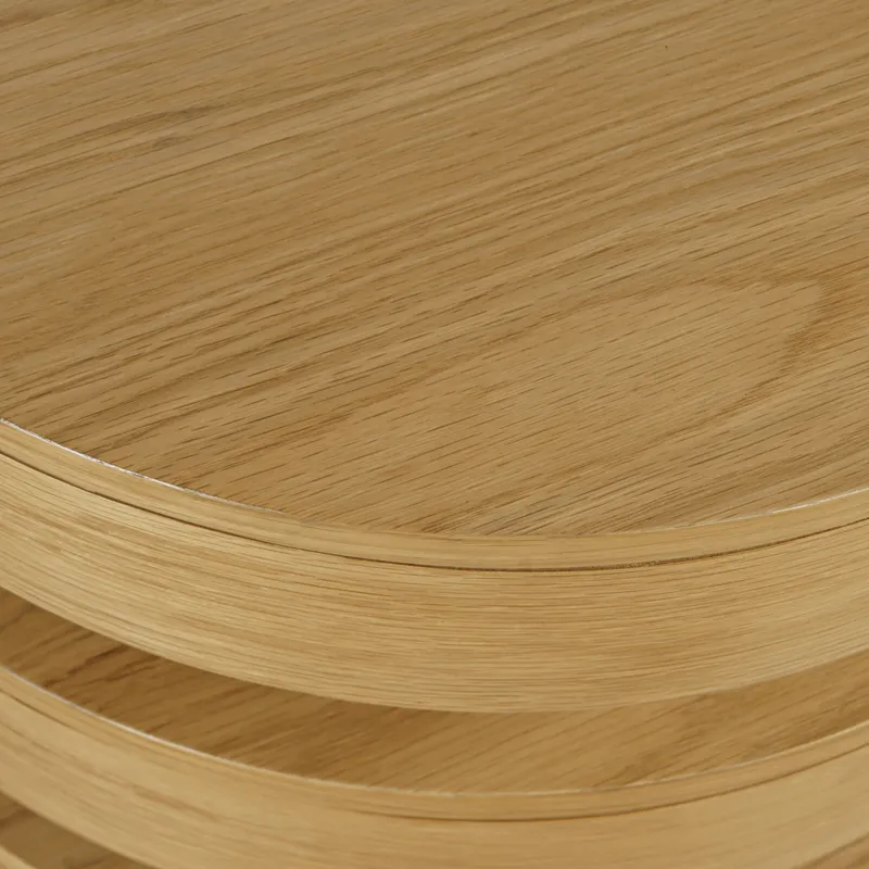 Brix Mid-Century Modern Floating Sculpture Layered Round End Table