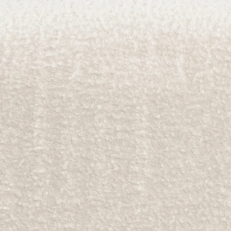 Hudson 48\" Modern Luxury Ivory Boucle Upholstered Sliding Ottoman With Caster Wheels And Coffee Tab