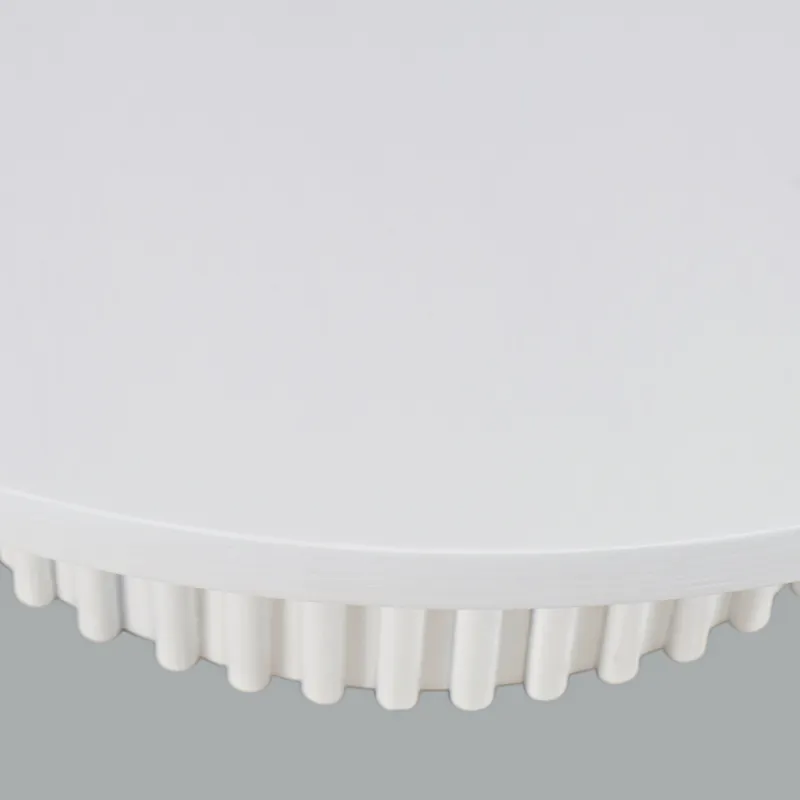 Auden 40\" Round Mid-Century Modern Fluted Pedestal Base Coffee Table With Caster Wheels