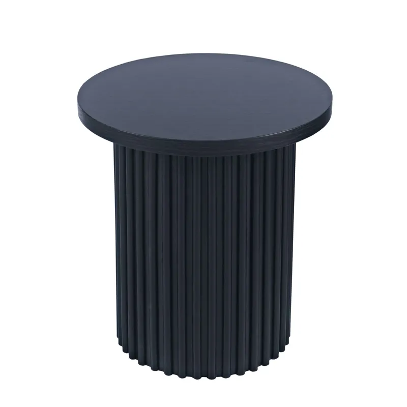 Auden Three Piece Mid-Century Modern Fluted Living Room Coffee And End Table Set