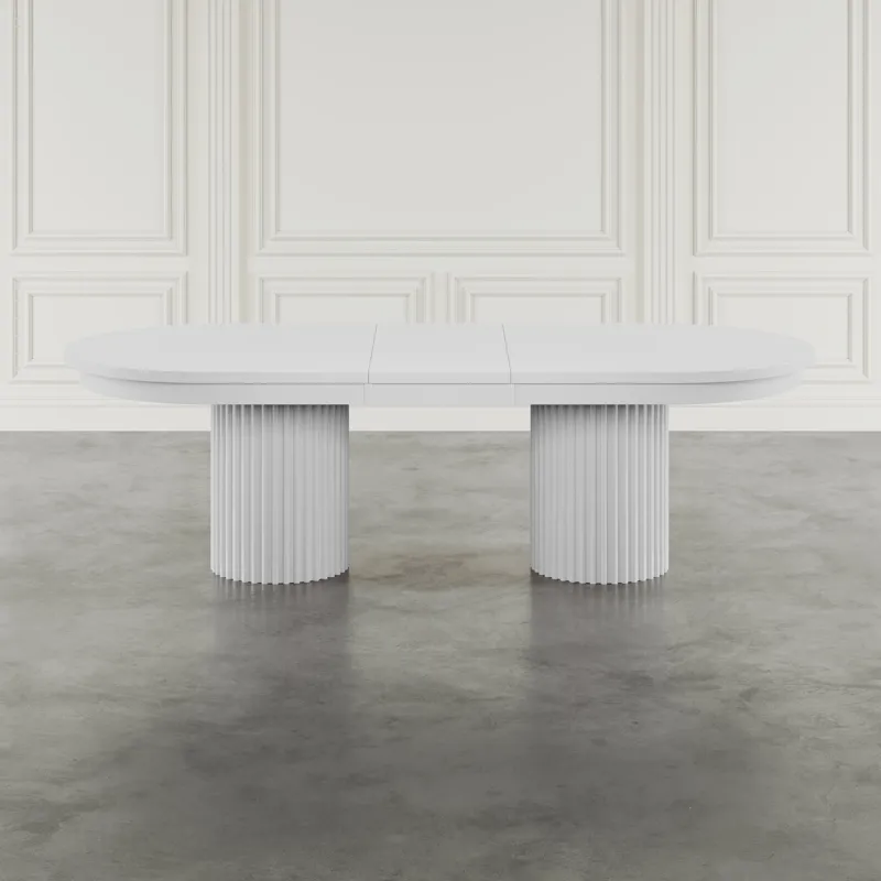 Auden Mid-Century Modern 102\" Double Pedestal Dining Table