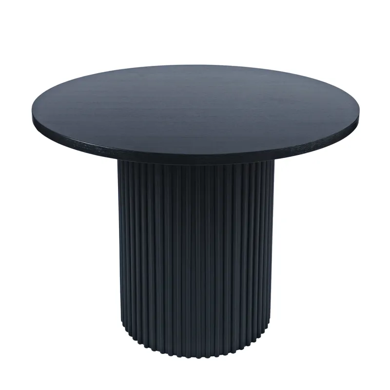 Auden 48\" Round Counter Height Mid-Century Modern Fluted Pedestal Dining Table