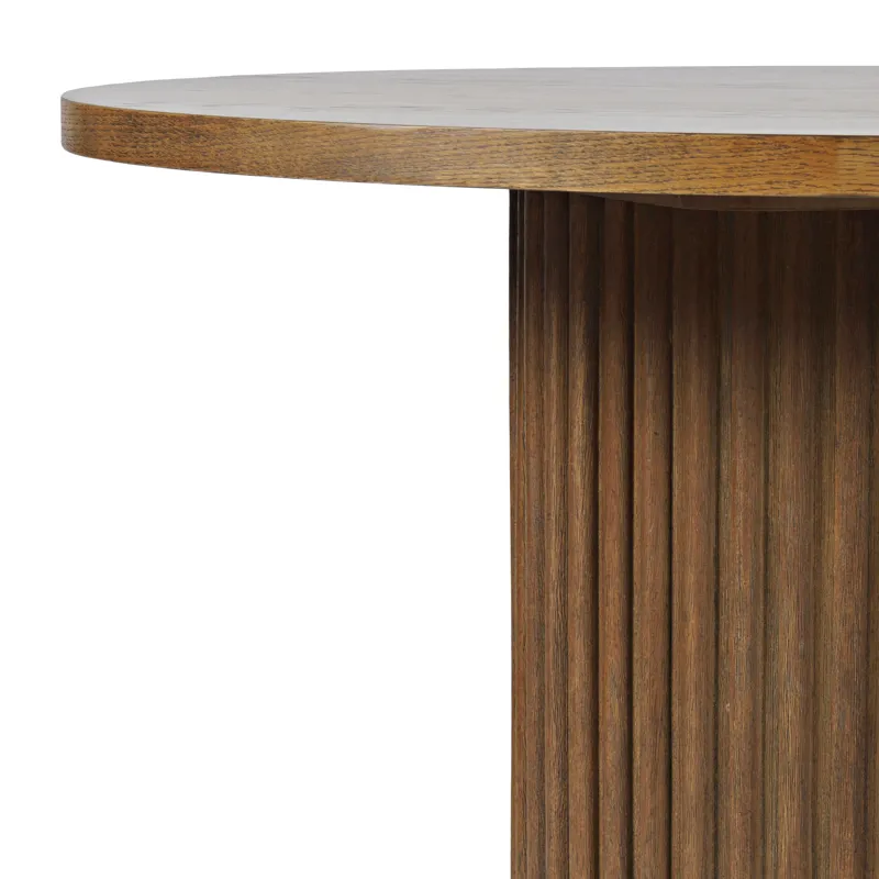 Auden 48\" Round Counter Height Mid-Century Modern Fluted Pedestal Dining Table