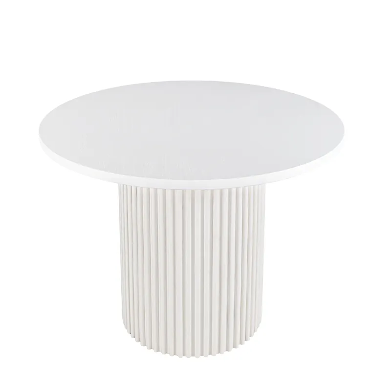 Auden 48\" Round Counter Height Mid-Century Modern Fluted Pedestal Dining Table