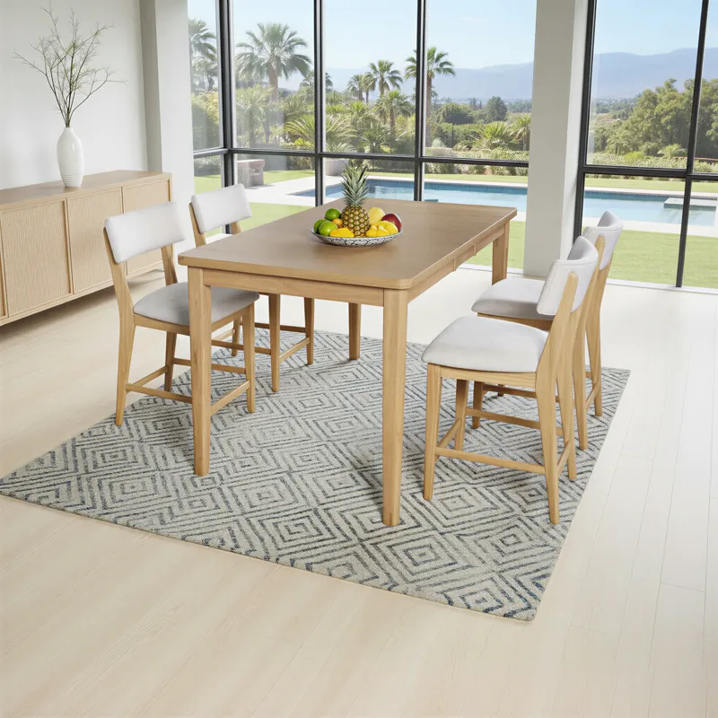 Beck Contemporary Upholstered Split Back Counter Stool Set Of 2