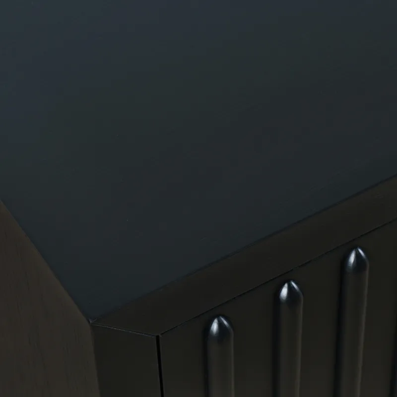 Maven 60\" Mid-Century Modern Fluted Four Door Sideboard Storage Cabinet