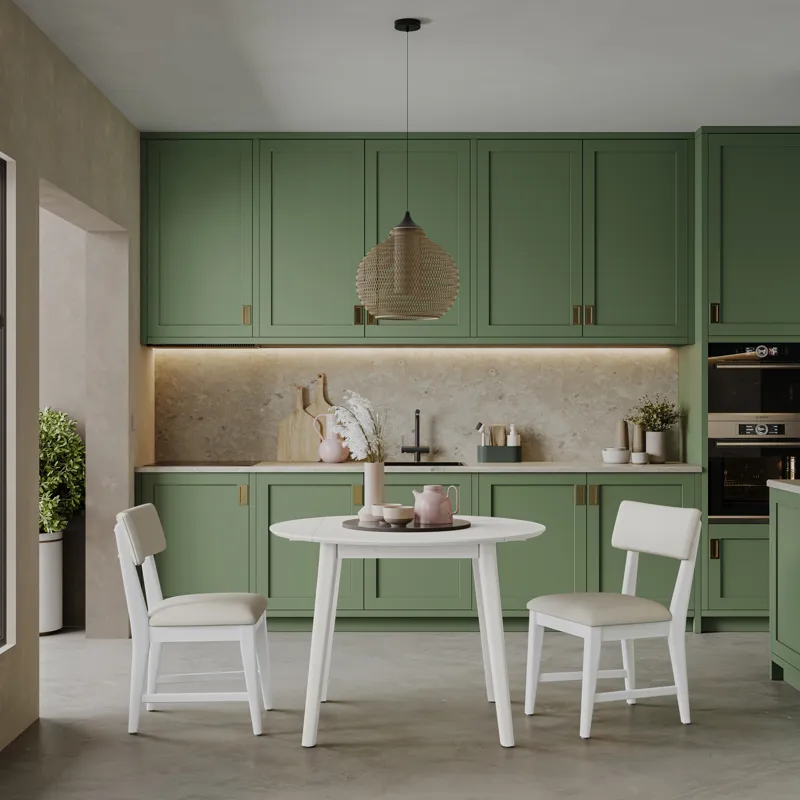 Percy 42\" Contemporary Round Drop-Leaf Dining Table