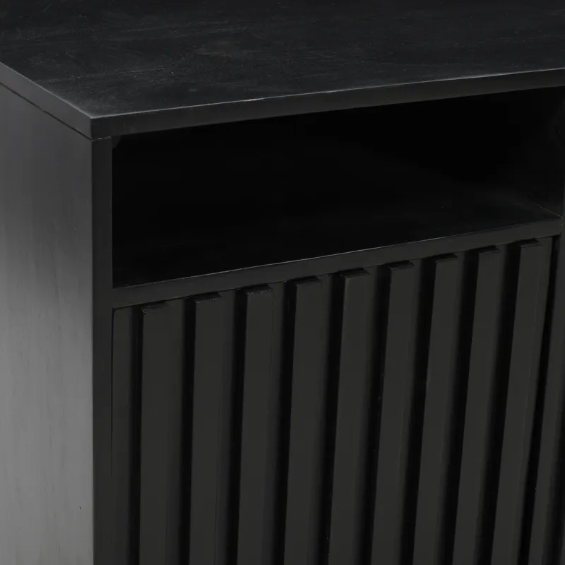 Ryder 50\" Modern Fluted Door Solid Wood Console Storage TV Stand Cabinet