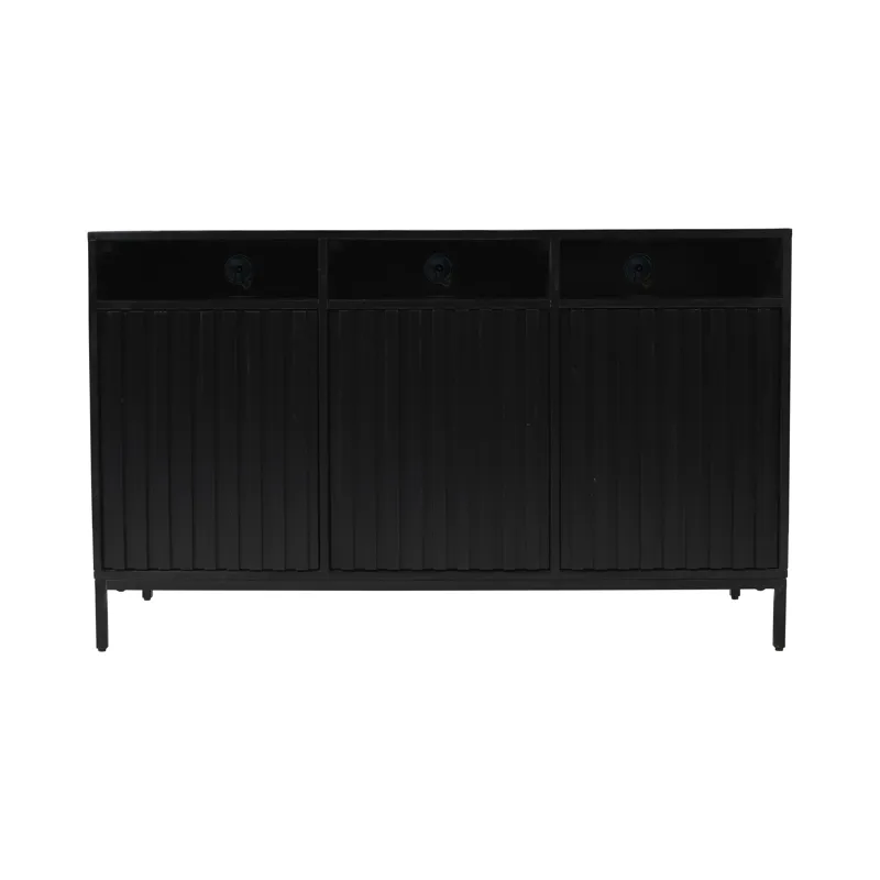 Ryder 50\" Modern Fluted Door Solid Wood Console Storage TV Stand Cabinet