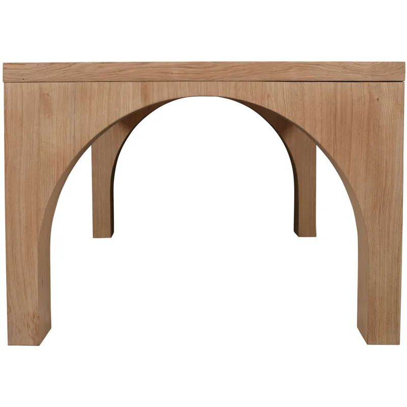 Archimedes 88-Inch Modern Wood Dining Table With Arched Base