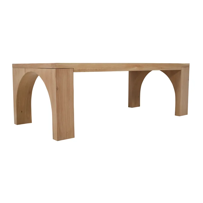 Archimedes 88\" Modern Wood Dining Table With Arched Base