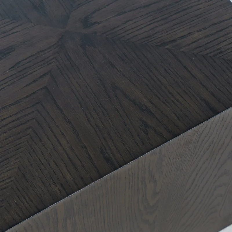 Laurel Creek Modern Contemporary Square Block Pedestal End Table