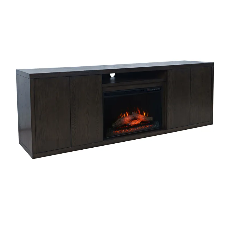 Laurel Creek Modern Contemporary 78" Electric LED Fireplace With Storage