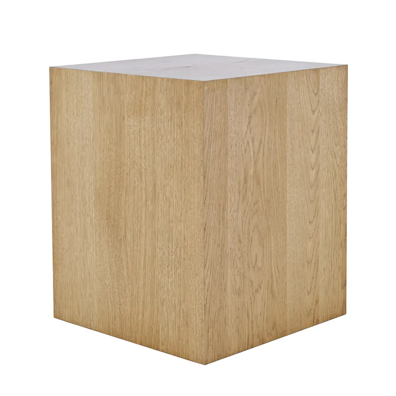 Laurel Creek Modern Contemporary Square Block Pedestal End Table