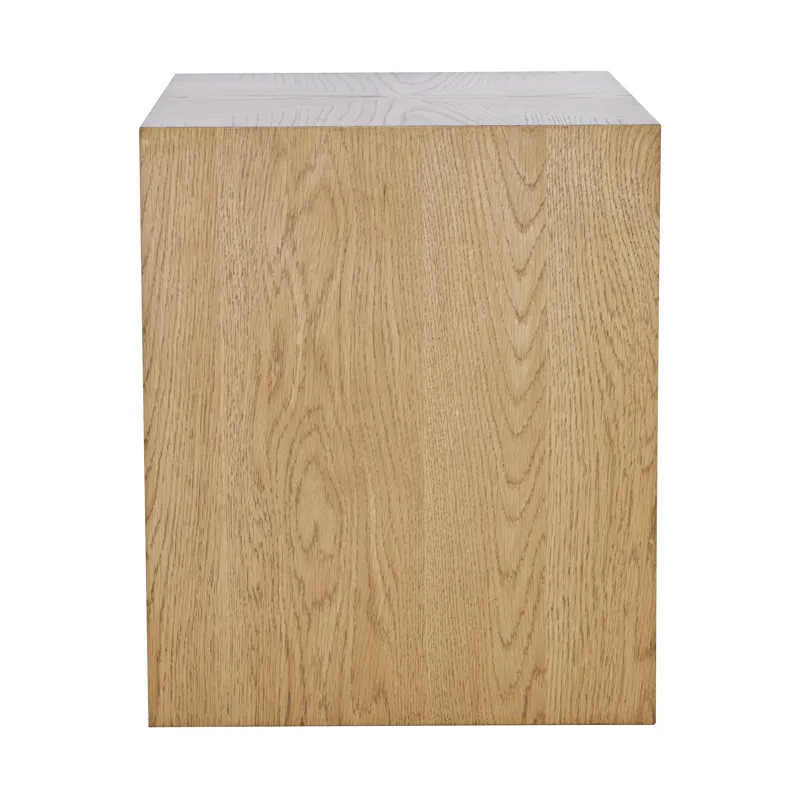 Laurel Creek Modern Contemporary Square Block Pedestal End Table