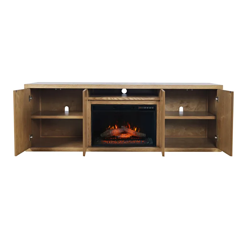 Laurel Creek Modern Contemporary 78" Electric LED Fireplace With Storage