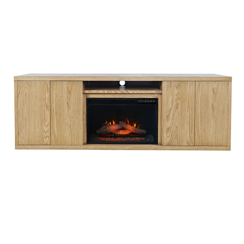 Laurel Creek Modern Contemporary 78" Electric LED Fireplace With Storage