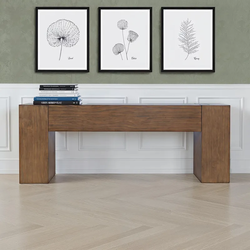 Taos Modern Rustic 79\" Dovetailed Sofa Console Table