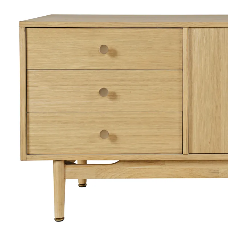 Olson 57\" Mid-Century Modern Scandinavian Console TV Stand Storage Cabinet