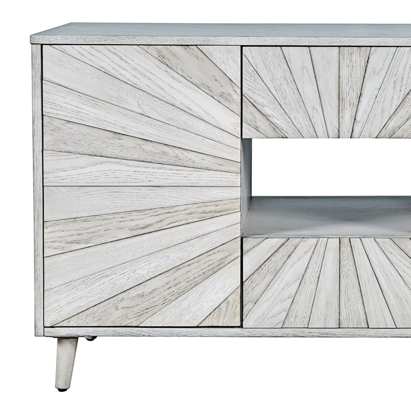 Reece 50\" Mid-Century Modern Starburst TV Stand Console Storage Cabinet