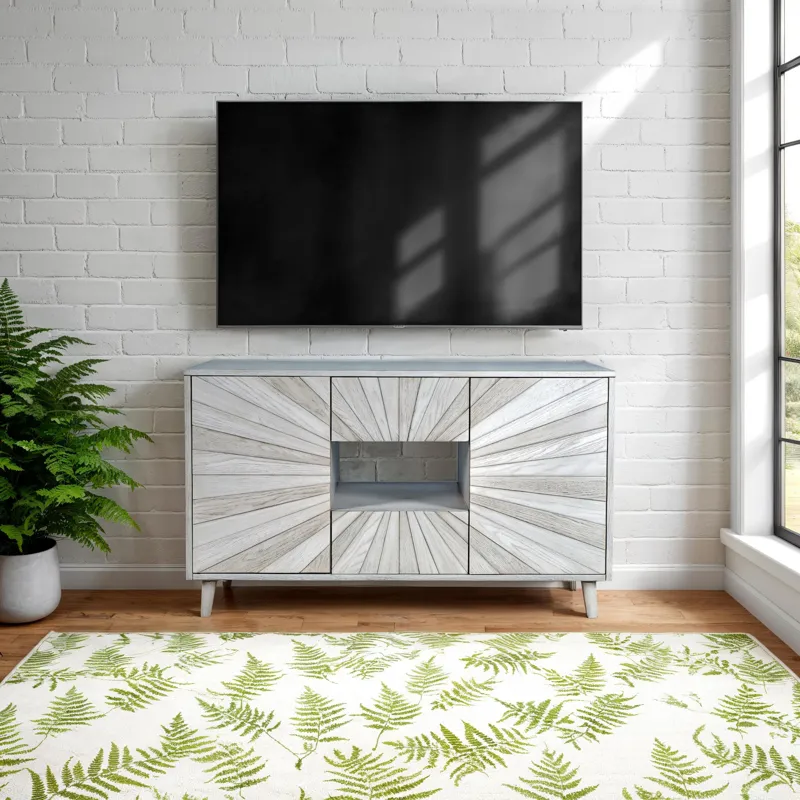 Reece 50\" Mid-Century Modern Starburst TV Stand Console Storage Cabinet