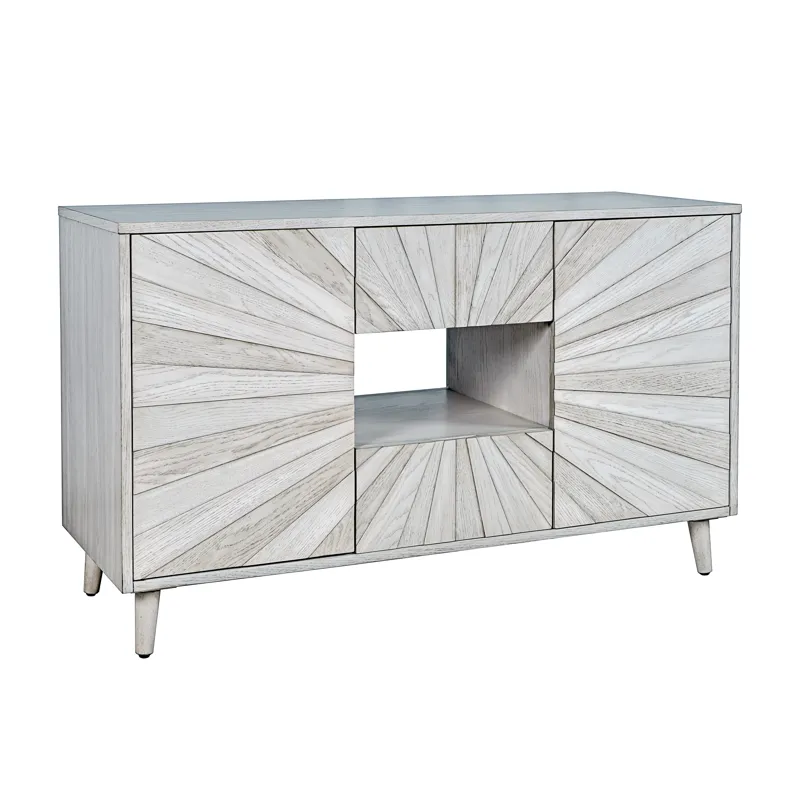 Reece 50\" Mid-Century Modern Starburst TV Stand Console Storage Cabinet