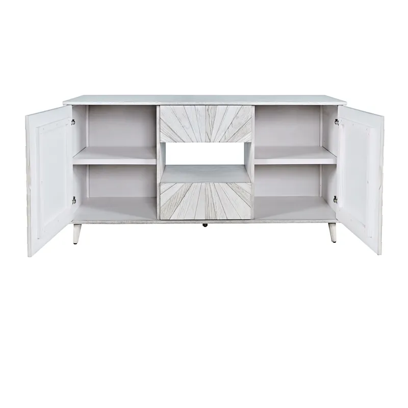 Reece 60\" Mid-Century Modern Starburst TV Stand Console Storage Cabinet