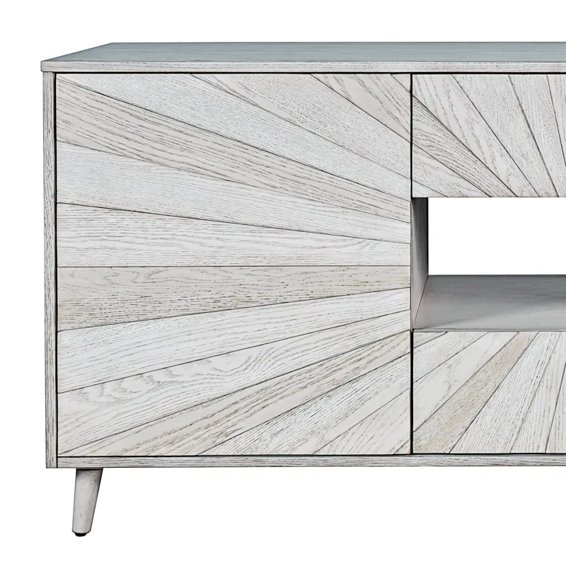 Reece 70\" Mid-Century Modern Starburst TV Stand Console Storage Cabinet