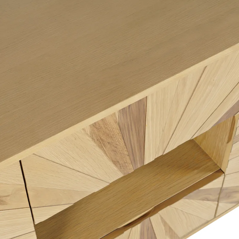 Reece 60\" Mid-Century Modern Starburst TV Stand Console Storage Cabinet