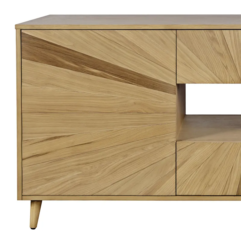 Reece 70\" Mid-Century Modern Starburst TV Stand Console Storage Cabinet