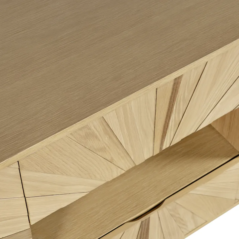 Reece 70\" Mid-Century Modern Starburst TV Stand Console Storage Cabinet