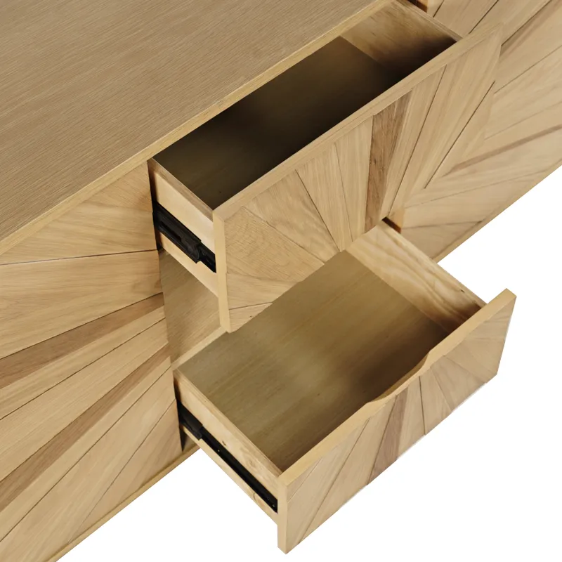 Reece 70\" Mid-Century Modern Starburst TV Stand Console Storage Cabinet