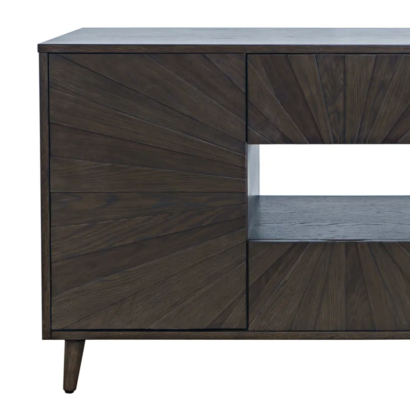 Reece 50\" Mid-Century Modern Starburst TV Stand Console Storage Cabinet