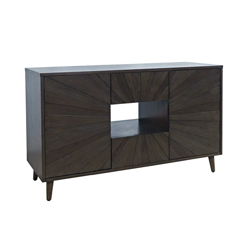 Reece 50\" Mid-Century Modern Starburst TV Stand Console Storage Cabinet
