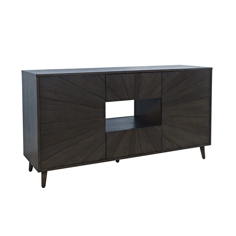 Reece 60\" Mid-Century Modern Starburst TV Stand Console Storage Cabinet