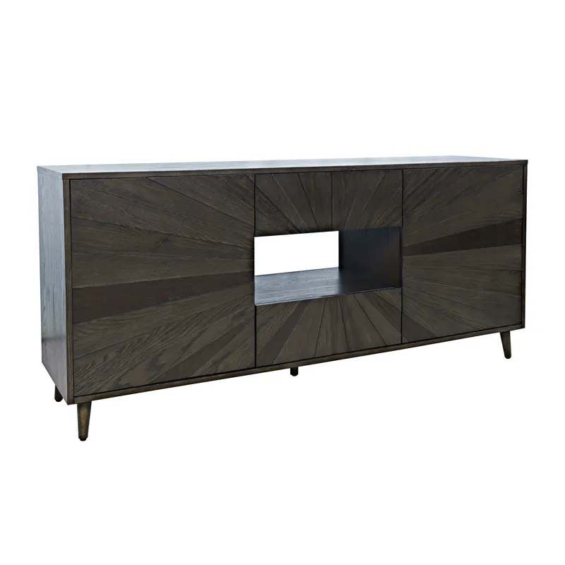 Reece 70\" Mid-Century Modern Starburst TV Stand Console Storage Cabinet
