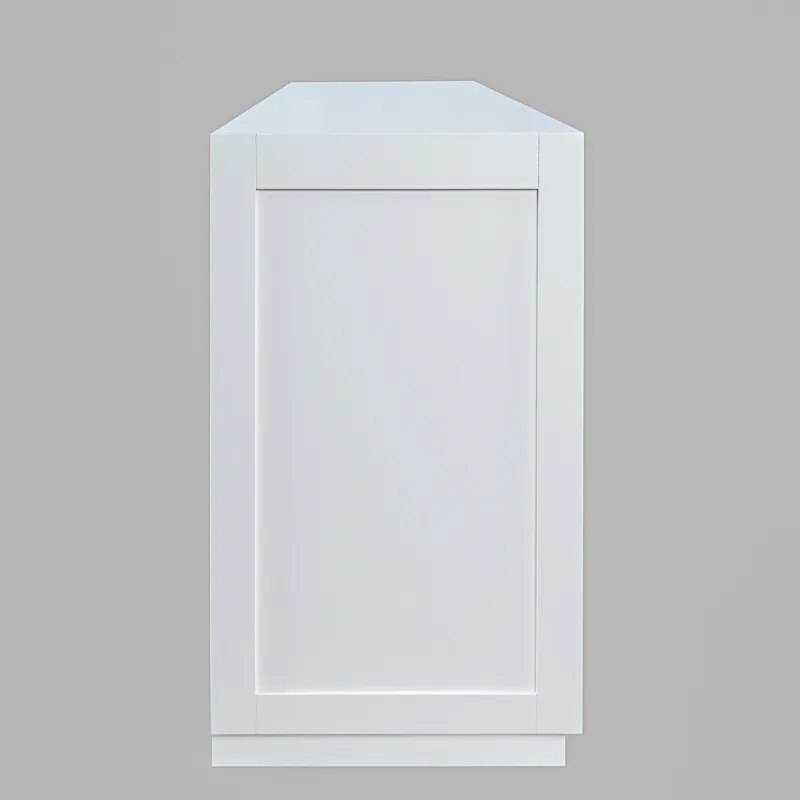 Auburn Hills 60\" Contemporary Media Console With Tempered Glass Doors, Drawers And Adjustable Shelv