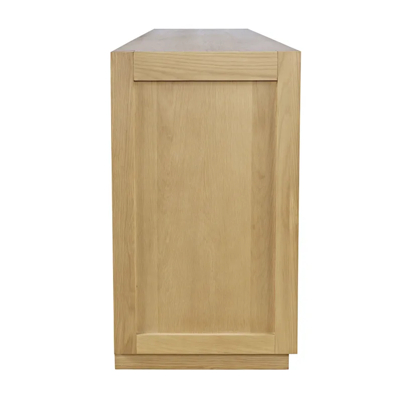 Auburn Hills 70\" Contemporary Media Console With Tempered Glass Doors, Drawers And Adjustable Shelv