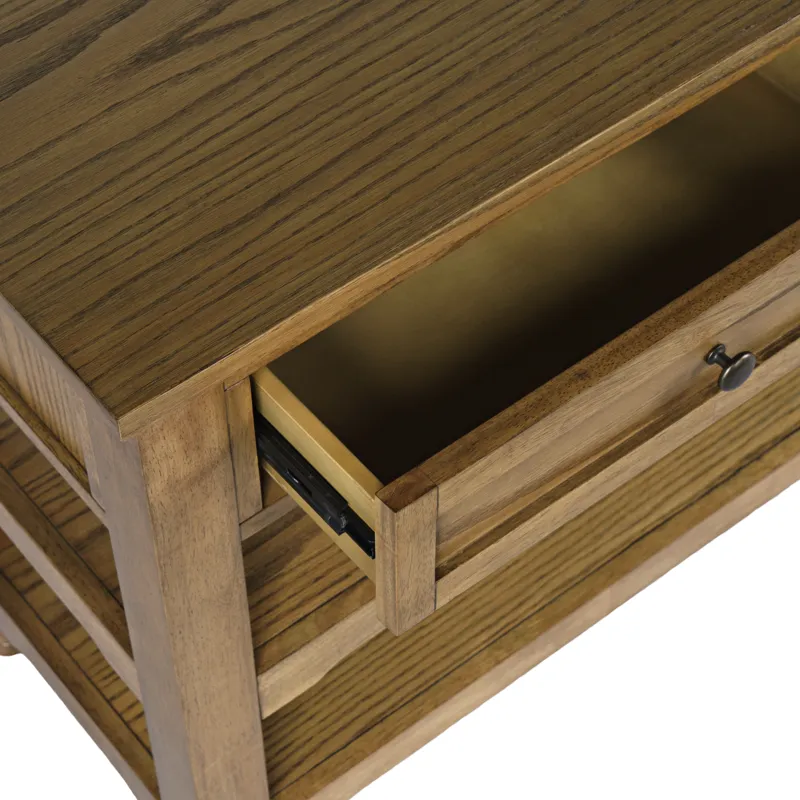 Brentwood Modern Transitional 50\" Sofa Console Table With Drawers And Storage Shelves