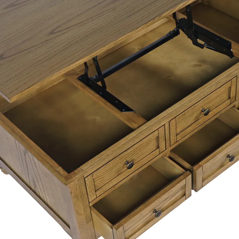 Brentwood Modern Transitional Lift-Top Coffee Table With Storage