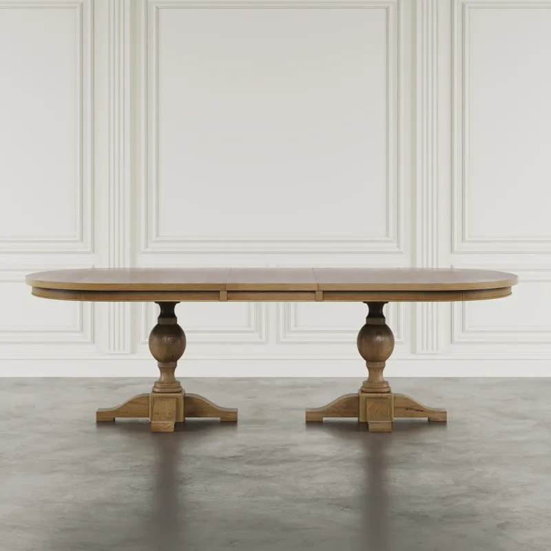 Brentwood Modern Transitional 102\" Double Pedestal Dining Table