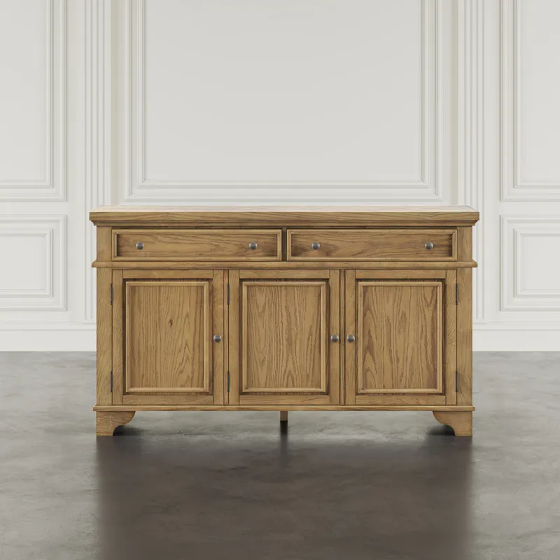 Brentwood 60\" Modern Transitional Three Door Sideboard Storage Cabinet