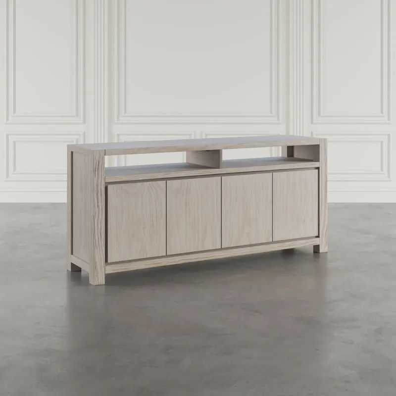 Brownstone 70\" Modern Transitional Media Console TV Stand With Four-Door Cabinet Storage