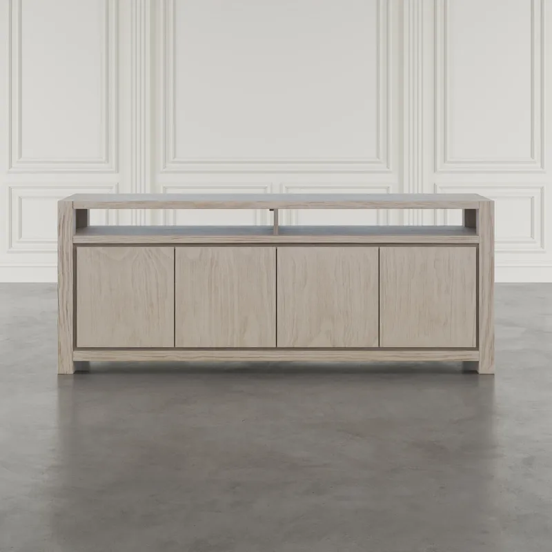 Brownstone 80\" Modern Transitional Media Console TV Stand With Four-Door Cabinet Storage