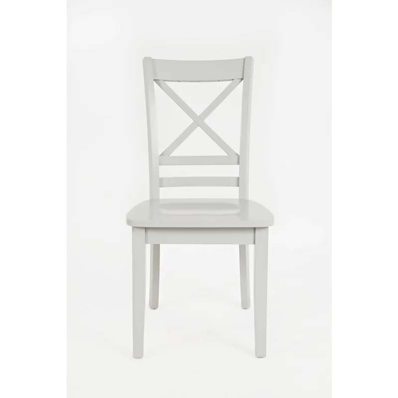 Simplicity 3-Piece Solid Wood Drop-Leaf Extension Dining Set With X-Back Chairs