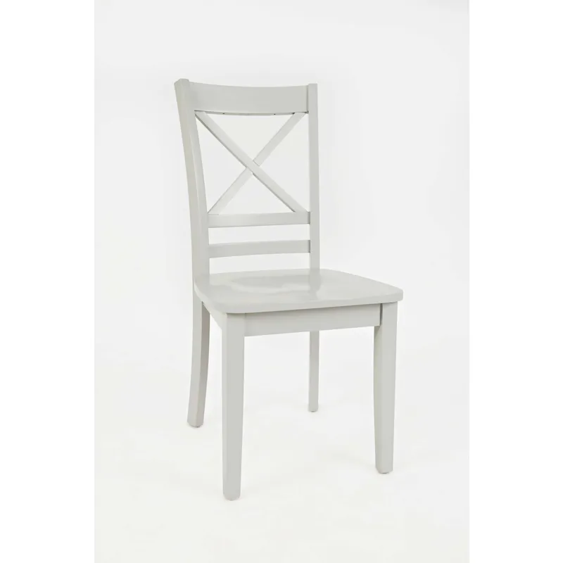 Simplicity 3-Piece Solid Wood Drop-Leaf Extension Dining Set With X-Back Chairs