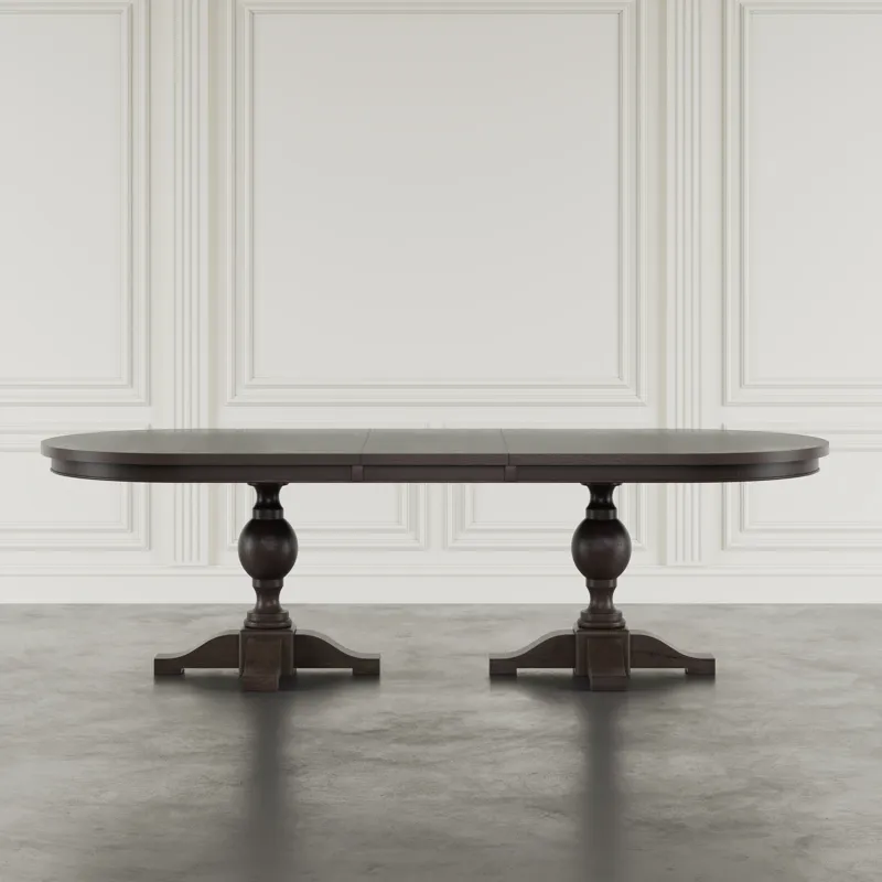 Brentwood Modern Transitional 102\" Double Pedestal Dining Table