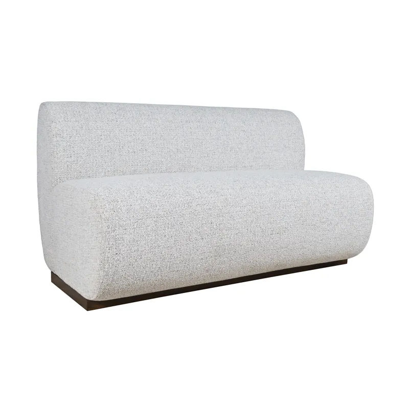 Milano Modern Banquette Upholstered Sectional Three Seat Bench With Performance Fabric