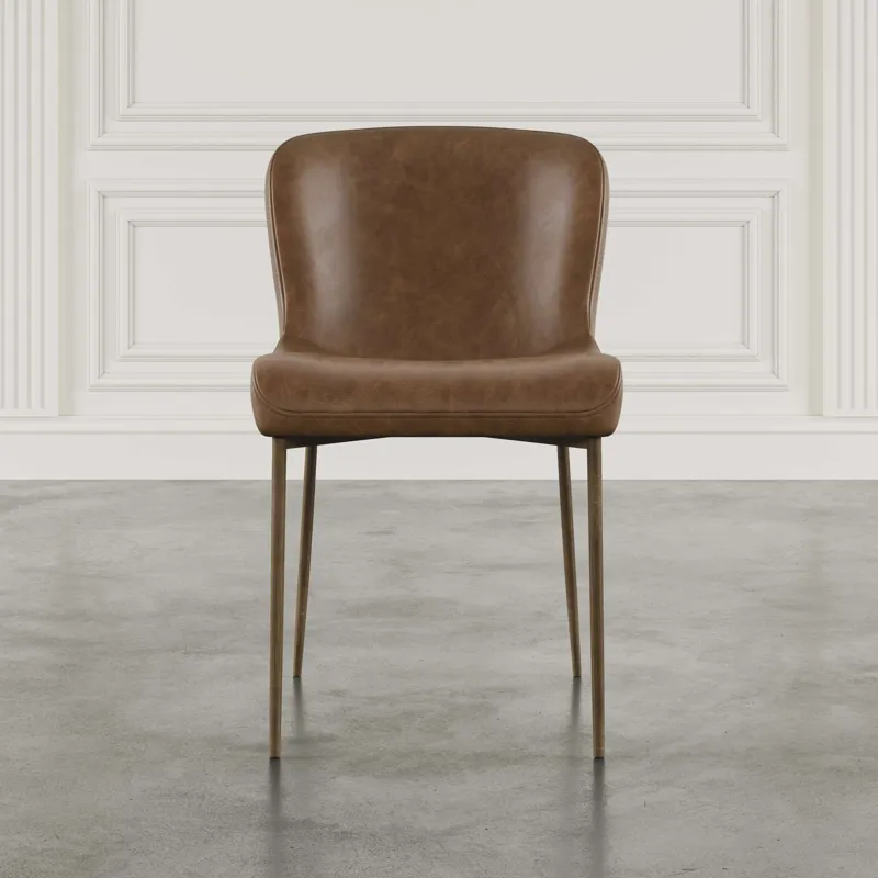 Easley Upholstered Curved-Back Modern Dining Chairs With Metal Legs Set Of 2