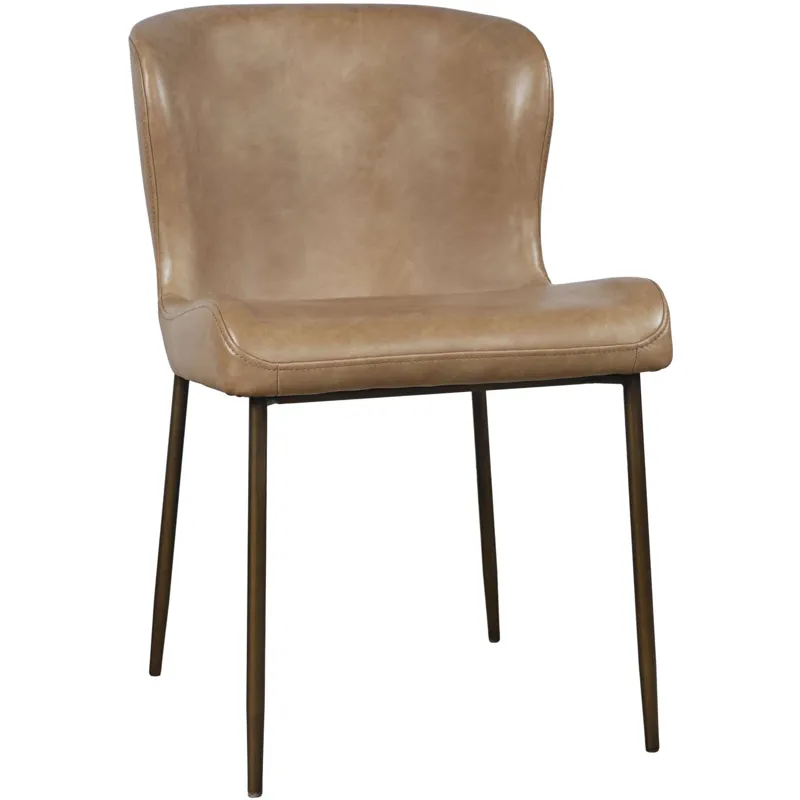 Easley Upholstered Curved-Back Modern Dining Chairs With Metal Legs Set Of 2